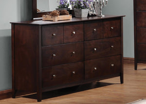 Tia Cappuccino Six-Drawer Dresser