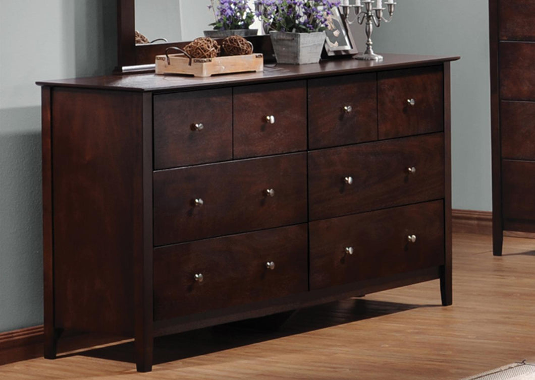 Tia Cappuccino Six-Drawer Dresser