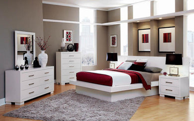 Jessica Contemporary White California King Bed