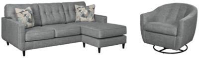 Mandon Sofa Chaise and Accent Chair Package