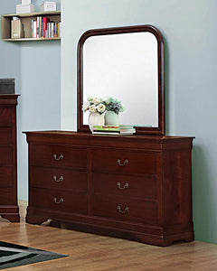 Louis Philippe Red Brown Dresser Mirror