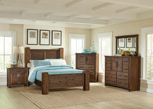 Sutter Creek Rustic Vintage Bourbon Eastern King Bed