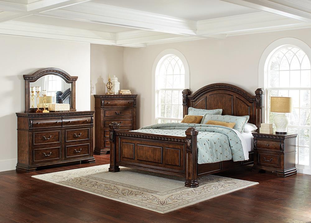 Satterfield Traditional Warm Bourbon Eastern King Four-Piece Set