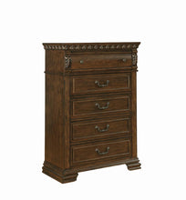 Load image into Gallery viewer, Satterfield Traditional Warm Bourbon Five-Drawer Chest