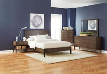 Load image into Gallery viewer, Lompoc Mid-Century Modern Brown Walnut Eastern King Bed