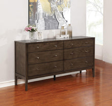 Load image into Gallery viewer, Lompoc Mid-Century Modern Cappuccino Dresser