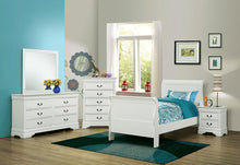 Load image into Gallery viewer, Louis Philippe Traditional Youth White Twin Bed