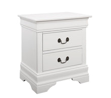 Load image into Gallery viewer, Louis Philippe White Two-Drawer Nightstand