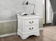 Load image into Gallery viewer, Louis Philippe White Two-Drawer Nightstand