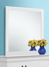 Load image into Gallery viewer, Louis Philippe White Dresser Mirror With Beveled Edge