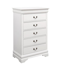 Load image into Gallery viewer, Louis Philippe White Five-Drawer Chest