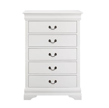 Load image into Gallery viewer, Louis Philippe White Five-Drawer Chest