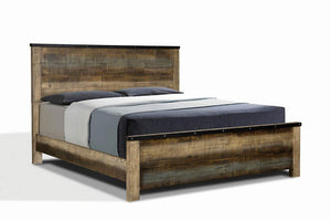 Sembene Bedroom Rustic Antique Multi-Color Eastern King Bed