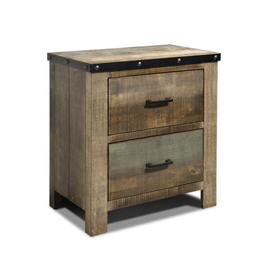 Sembene Antique MultiColored Nightstand