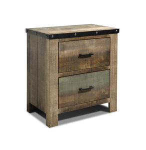 Sembene Antique MultiColored Nightstand