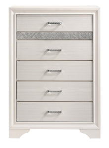 Miranda Modern Five-Drawer Chest With Hidden Jewelry Tray