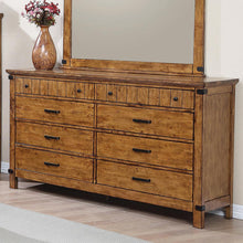 Load image into Gallery viewer, Brenner Rustic Honey Eight-Drawer Dresser