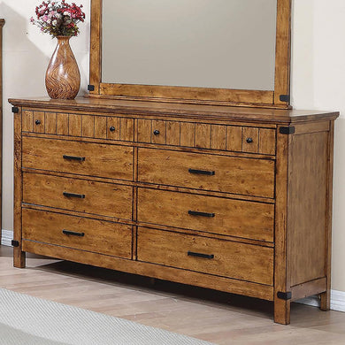 Brenner Rustic Honey Eight-Drawer Dresser