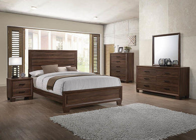 Brandon Transitional Medium Brown Queen Bed