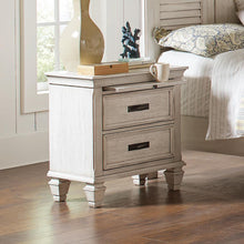 Load image into Gallery viewer, Franco Antique White Two-Drawer Nightstand With Tray