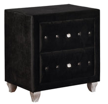 Load image into Gallery viewer, Deanna Contemporary Black and Metallic Nightstand