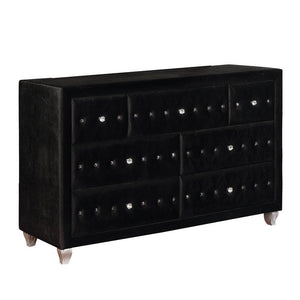 Deanna Contemporary Black and Metallic Dresser