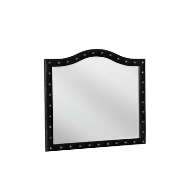 Deanna Contemporary Black and Metallic Mirror