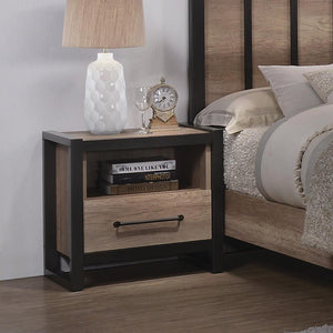 Edgewater Industrial Weathered Oak Nightstand