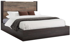 Weathered Oak and Rustic Coffee Queen Bed