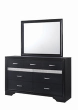 Load image into Gallery viewer, Miranda Transitional Black Seven-Drawer Nightstand