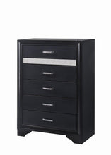 Load image into Gallery viewer, Miranda Transitional Black Five-Drawer Chest