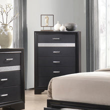 Load image into Gallery viewer, Miranda Transitional Black Five-Drawer Chest