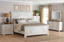 Load image into Gallery viewer, Traditional Vintage White California King Bed