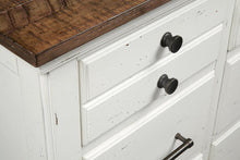 Load image into Gallery viewer, Traditional Rustic Latte and Vintage White Dresser