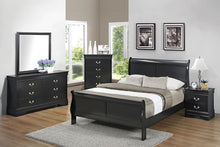 Load image into Gallery viewer, Louis Philippe Traditional Black Full Bed