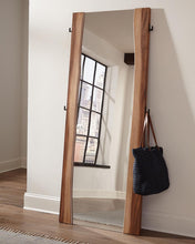 Load image into Gallery viewer, Rustic Smoky Walnut Floor Mirror