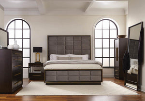 Smoked Peppercorn Eastern King Panel Bed