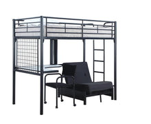 Load image into Gallery viewer, Contemporary Metal Loft Bunk Bed With Desk