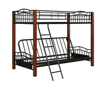 Load image into Gallery viewer, Collins Collection Cinnamon and Black Transitional Bunk Bed