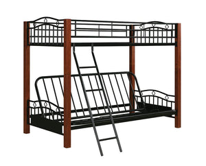 Collins Collection Cinnamon and Black Transitional Bunk Bed