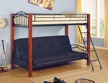 Load image into Gallery viewer, Collins Collection Cinnamon and Black Transitional Bunk Bed