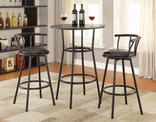 Load image into Gallery viewer, 30" Metal Swivel Black Bar Stool