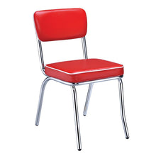 Load image into Gallery viewer, Retro Red and Chrome Dining Chair