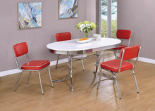 Load image into Gallery viewer, Retro Red and Chrome Dining Chair