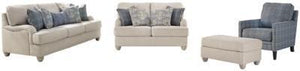 Traemore Sofa and Loveseat with Accent Chair and Ottoman Package