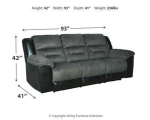 Earhart Reclining Sofa and Loveseat with Recliner Package