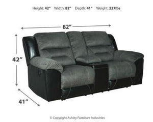 Earhart Reclining Sofa and Loveseat with Recliner Package