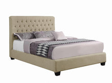 Load image into Gallery viewer, Chloe Transitional Oatmeal Upholstered Full Bed