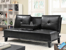 Load image into Gallery viewer, Contemporary Black Sofa Bed