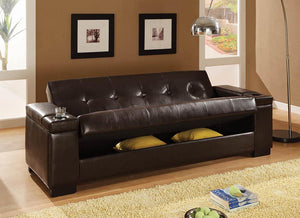 Transitional Dark Brown Sofa Bed